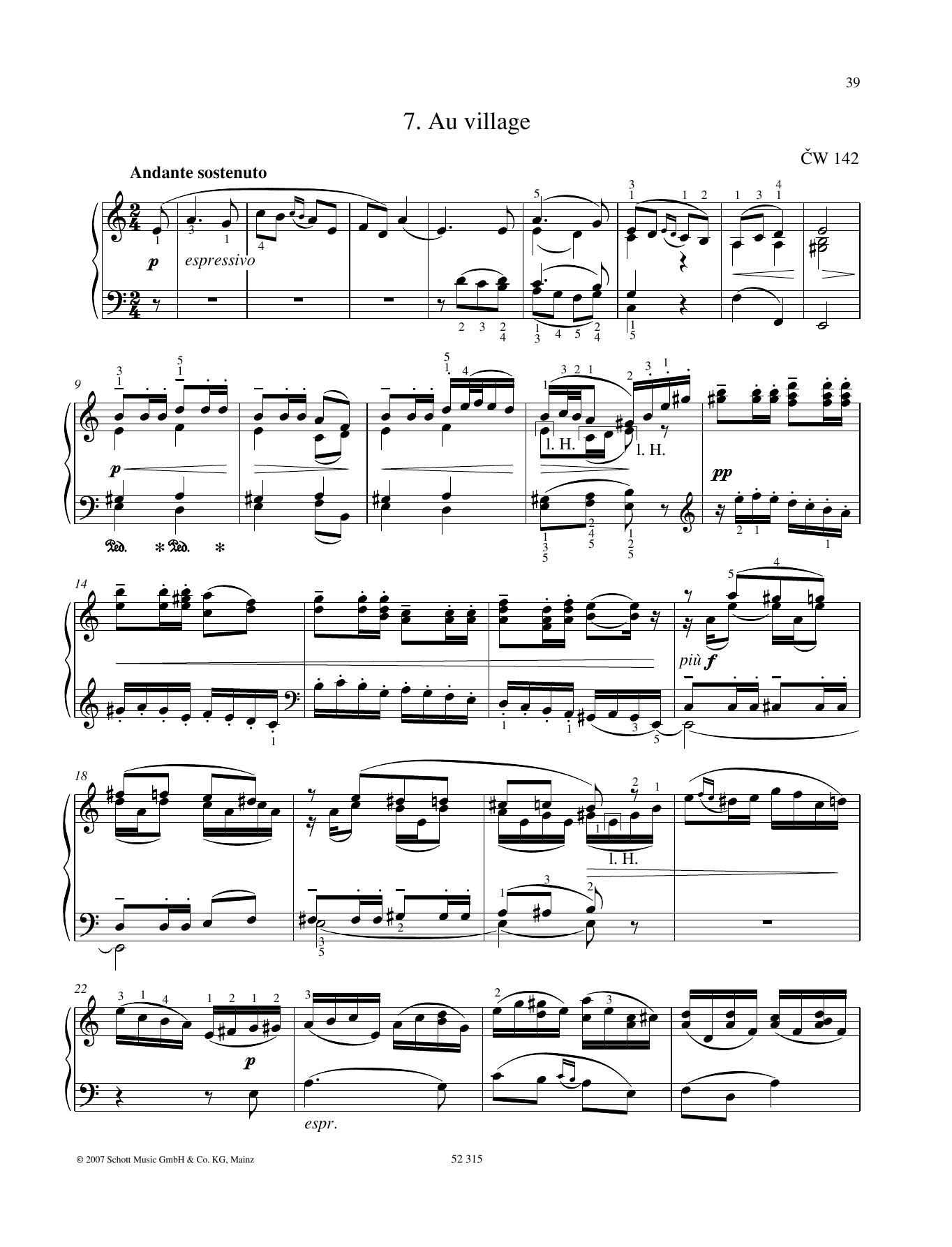 Download Pyotr Il'yich Tchaikovsky Au village Sheet Music and learn how to play Piano Solo PDF digital score in minutes