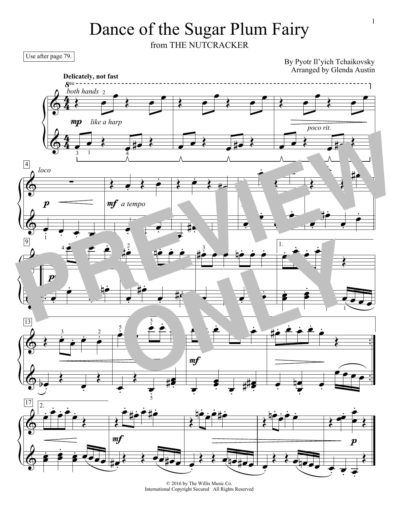 Download Glenda Austin Dance Of The Sugar Plum Fairy Sheet Music and learn how to play Easy Piano PDF digital score in minutes