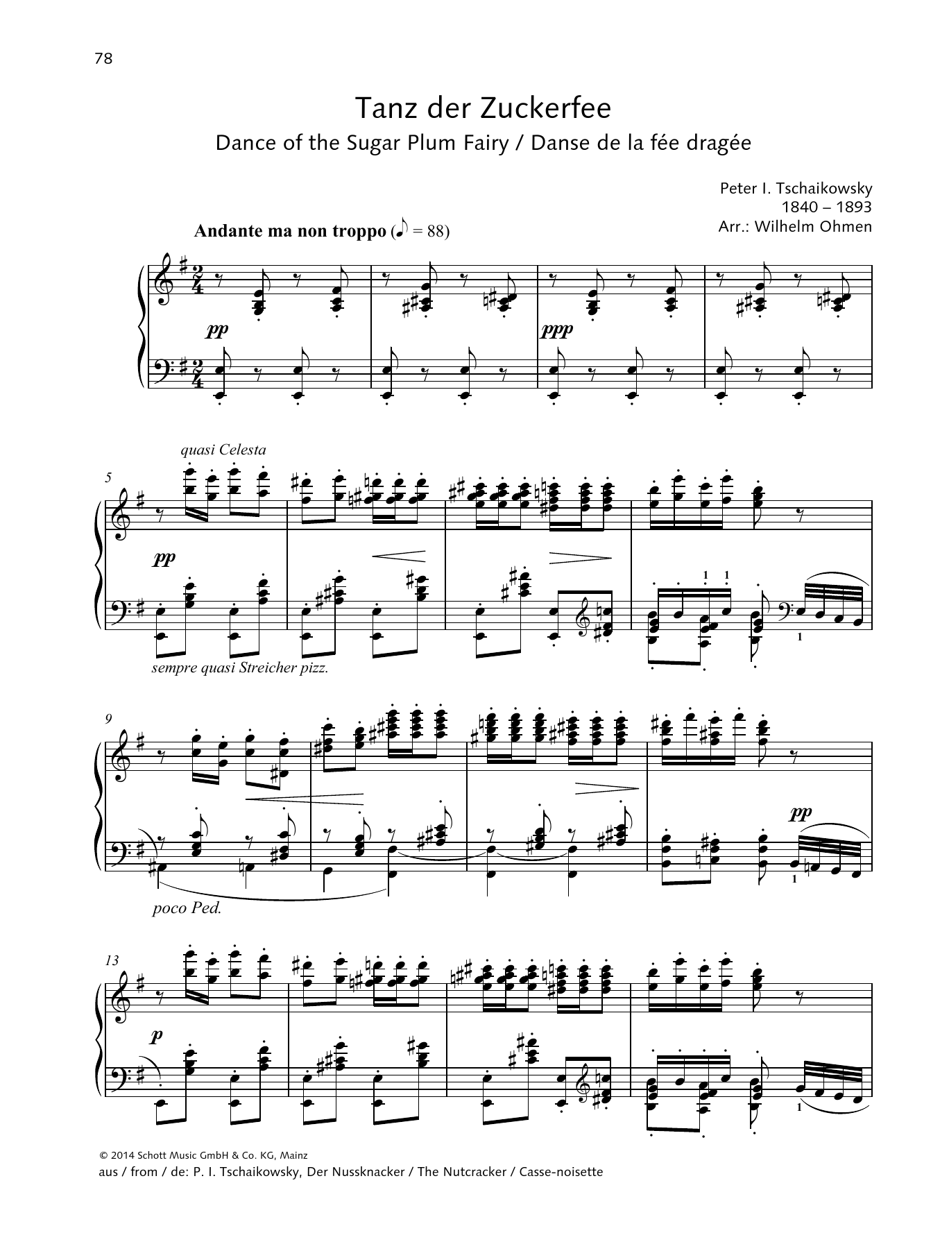 Download Pyotr Il'yich Tchaikovsky Dance Of The Sugar Plum Fairy Sheet Music and learn how to play Piano Solo PDF digital score in minutes