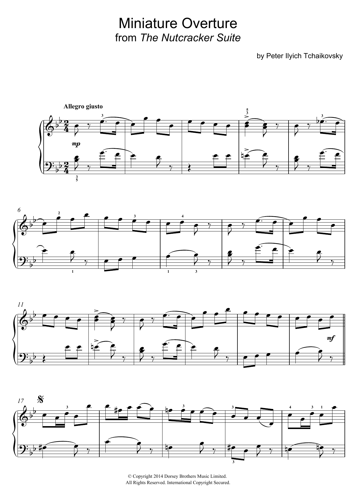 Download Pyotr Ilyich Tchaikovsky Miniature Overture (from 