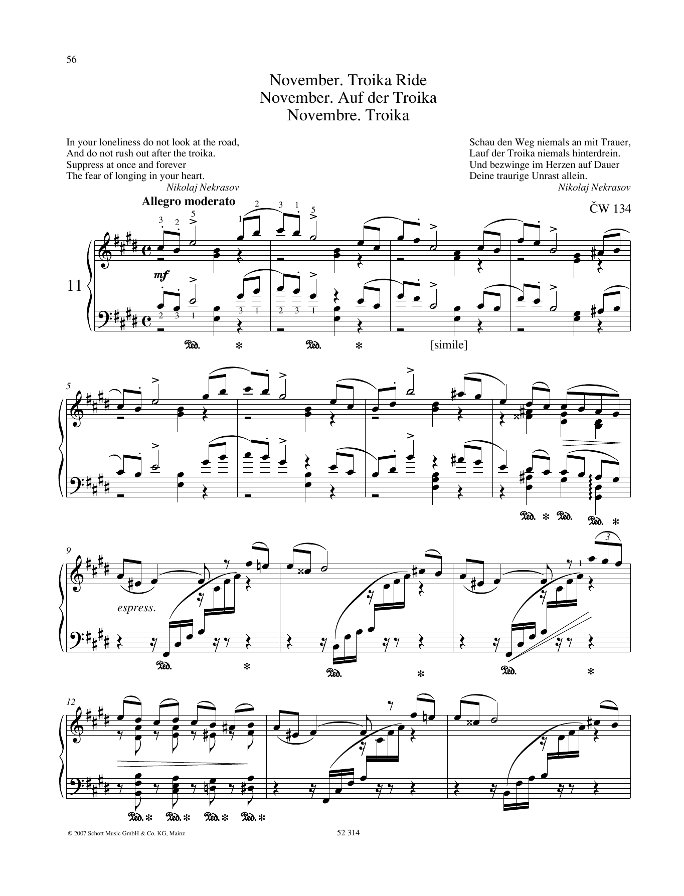 Download Pyotr Il'yich Tchaikovsky November Sheet Music and learn how to play Piano Solo PDF digital score in minutes