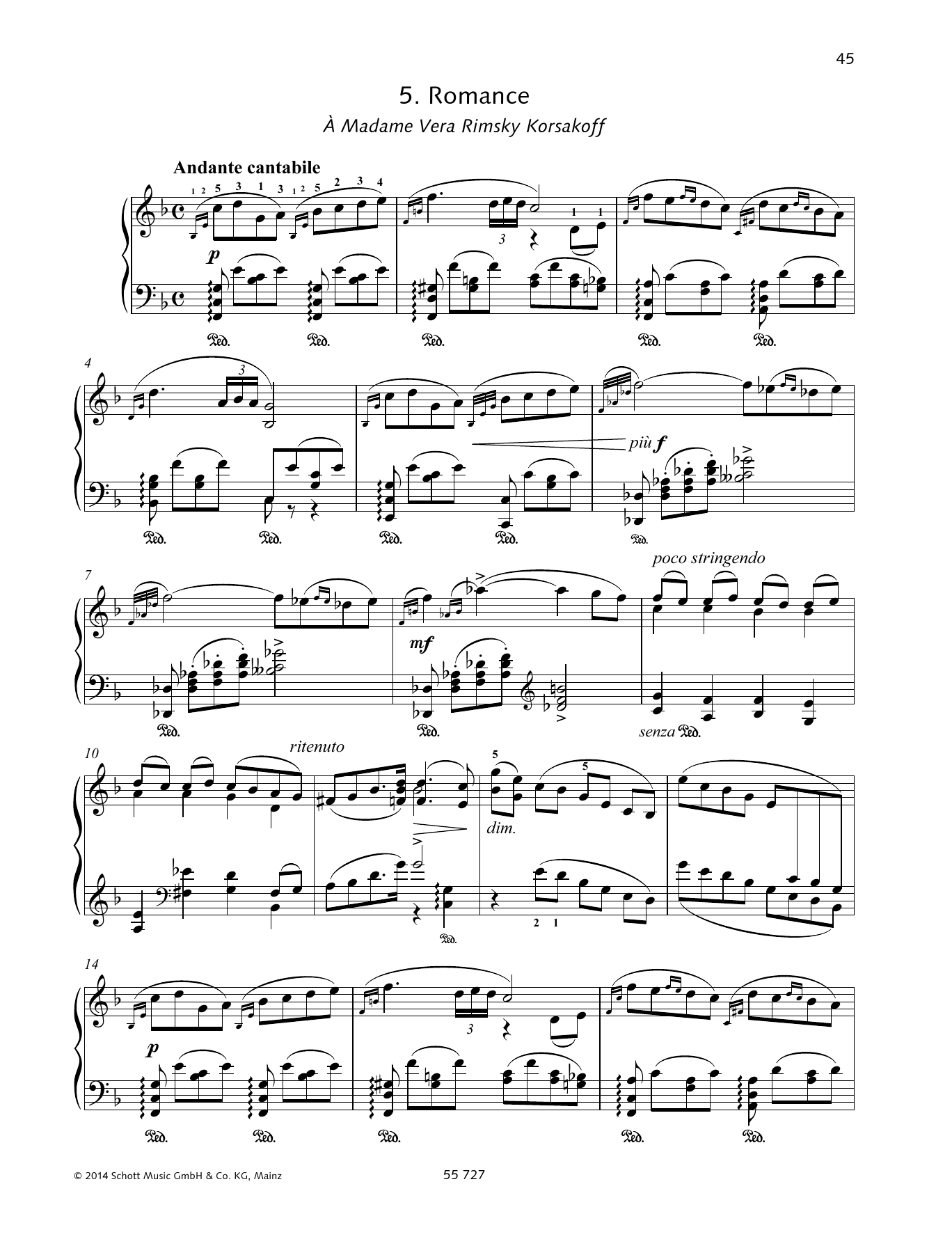 Download Pyotr Il'yich Tchaikovsky Romance Sheet Music and learn how to play Piano Solo PDF digital score in minutes