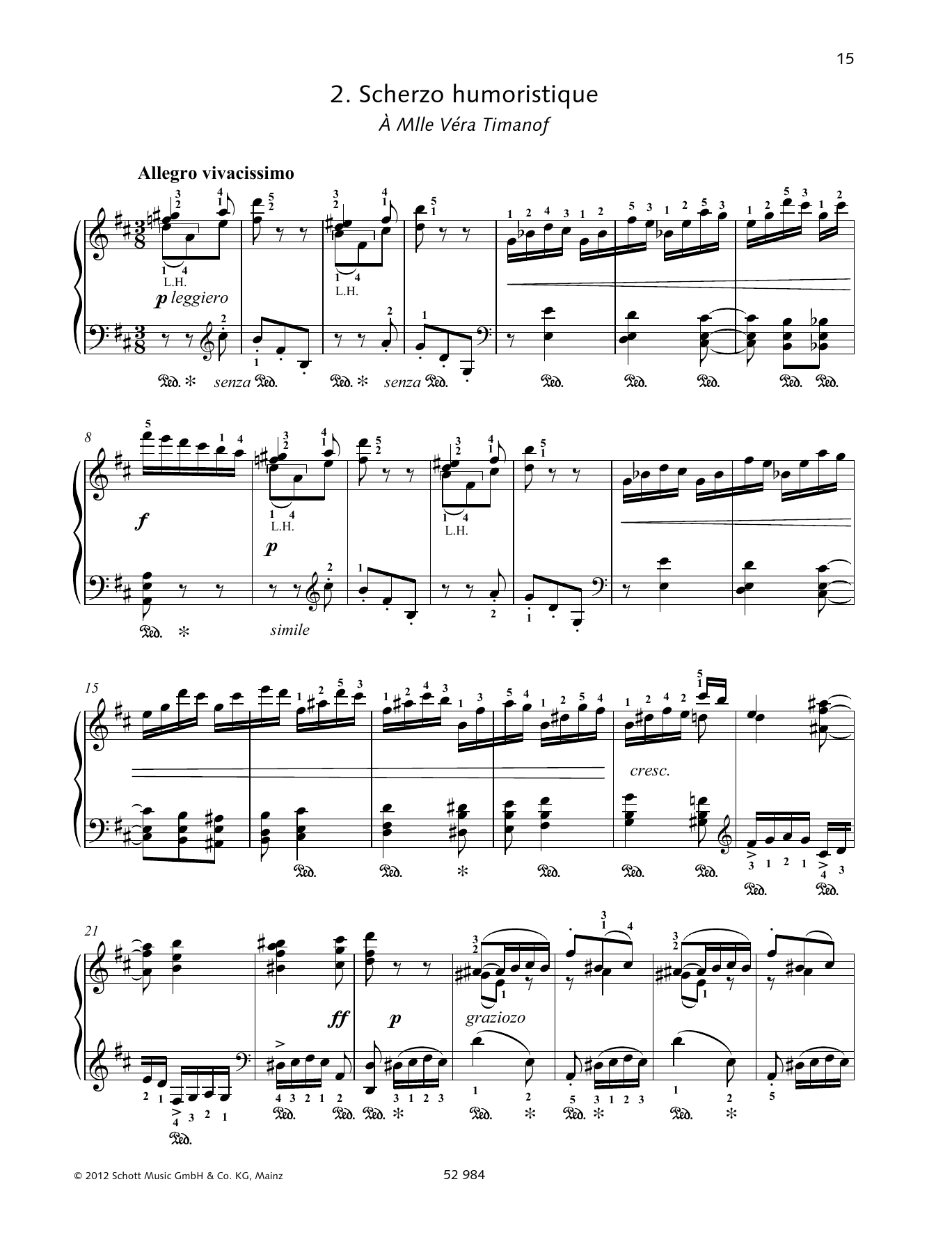 Download Pyotr Il'yich Tchaikovsky Scherzo Humoristique Sheet Music and learn how to play Piano Solo PDF digital score in minutes