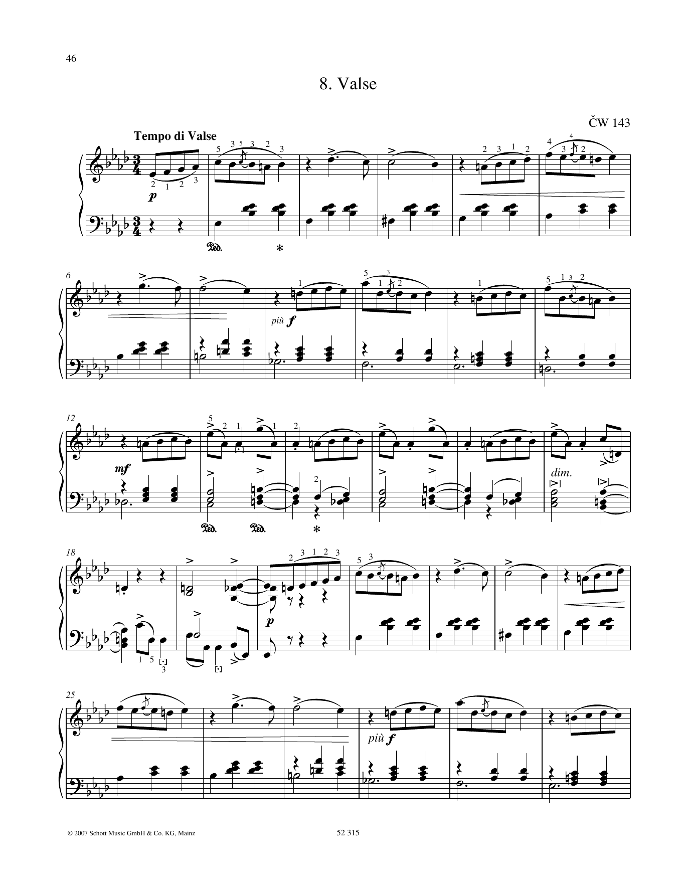 Download Pyotr Il'yich Tchaikovsky Valse Sheet Music and learn how to play Piano Solo PDF digital score in minutes