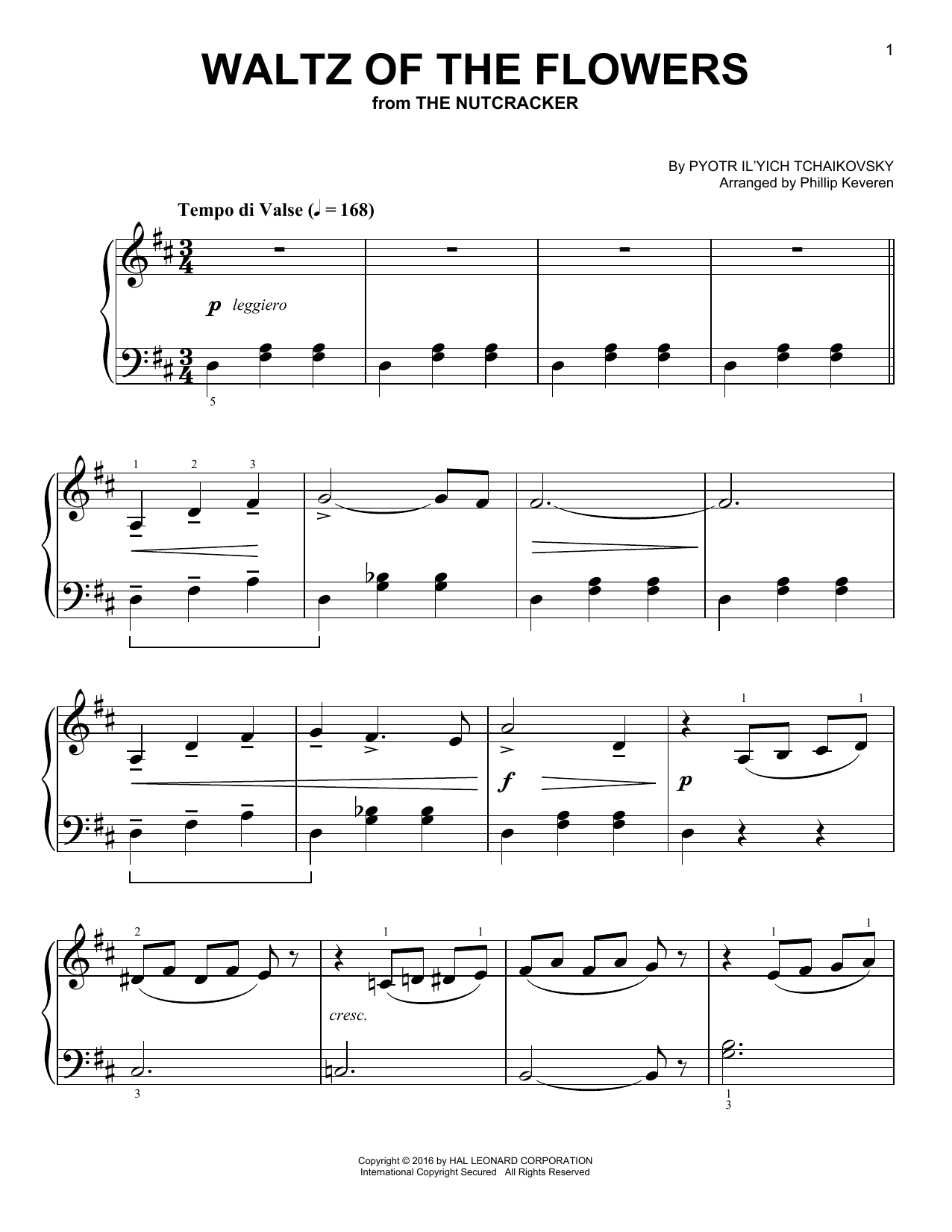 Download Phillip Keveren Waltz Of The Flowers Sheet Music and learn how to play Easy Piano PDF digital score in minutes