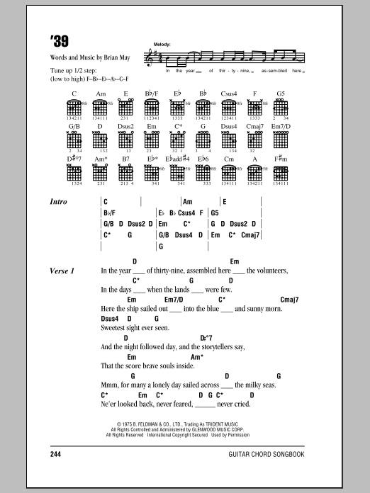 Download Queen '39 Sheet Music and learn how to play Guitar Tab PDF digital score in minutes