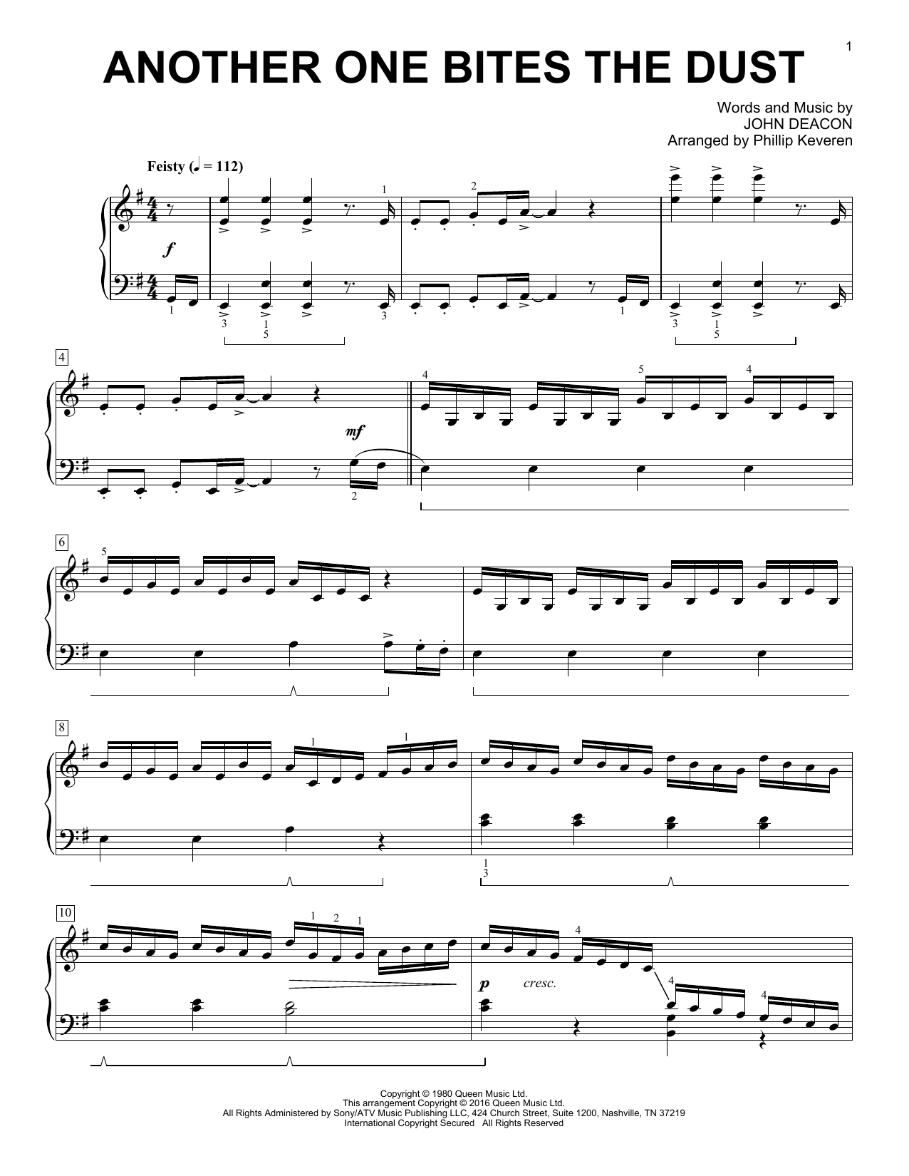 Download Phillip Keveren Another One Bites The Dust Sheet Music and learn how to play Piano PDF digital score in minutes