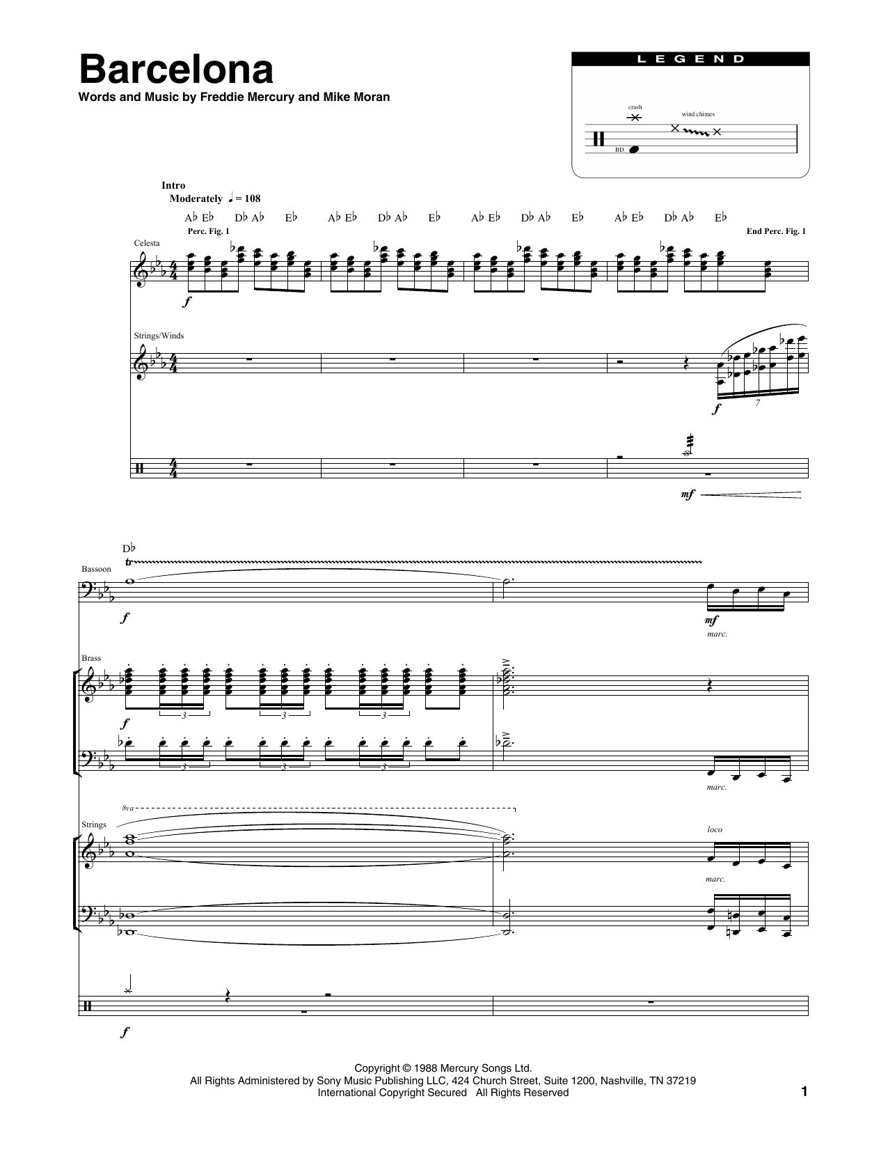 Download Queen Barcelona Sheet Music and learn how to play Transcribed Score PDF digital score in minutes
