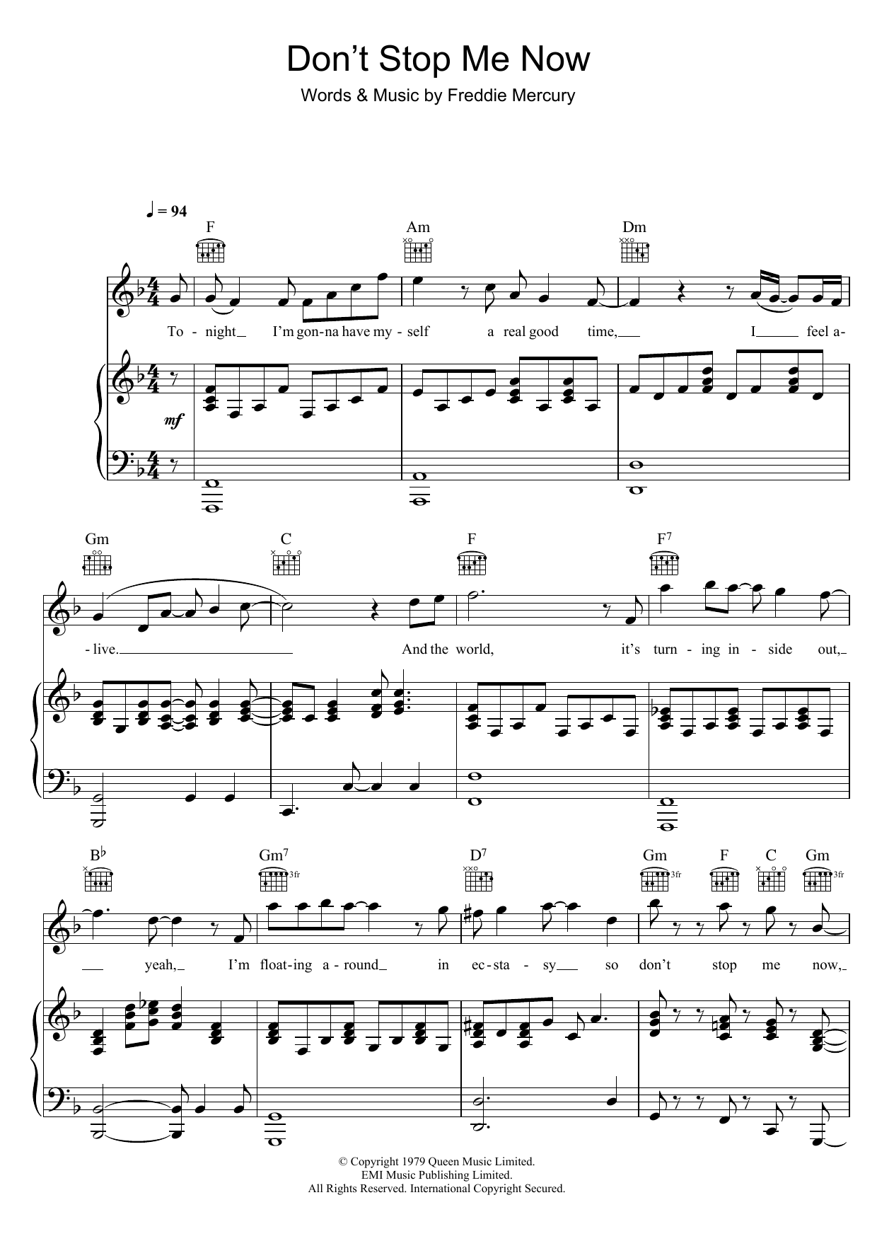 Download Queen Don't Stop Me Now Sheet Music and learn how to play Ukulele PDF digital score in minutes