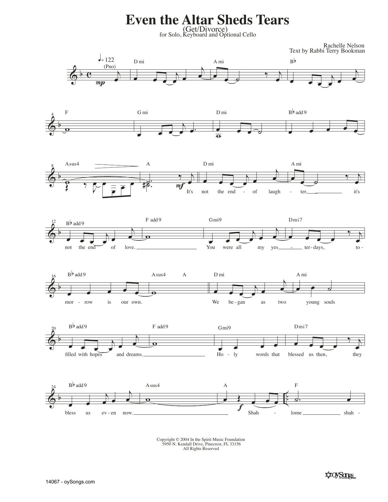 Download Rachelle Nelson Even The Altar Sheds Tears Sheet Music and learn how to play Lead Sheet / Fake Book PDF digital score in minutes