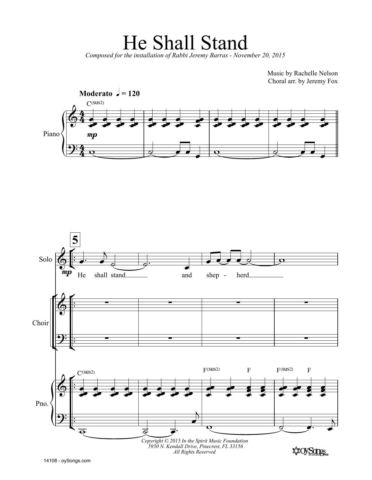 Download Rachelle Nelson He Shall Stand Sheet Music and learn how to play SATB Choir PDF digital score in minutes