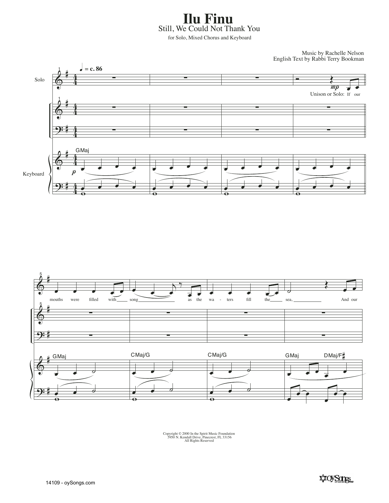 Download Rachelle Nelson Ilu Finu Sheet Music and learn how to play SATB Choir PDF digital score in minutes