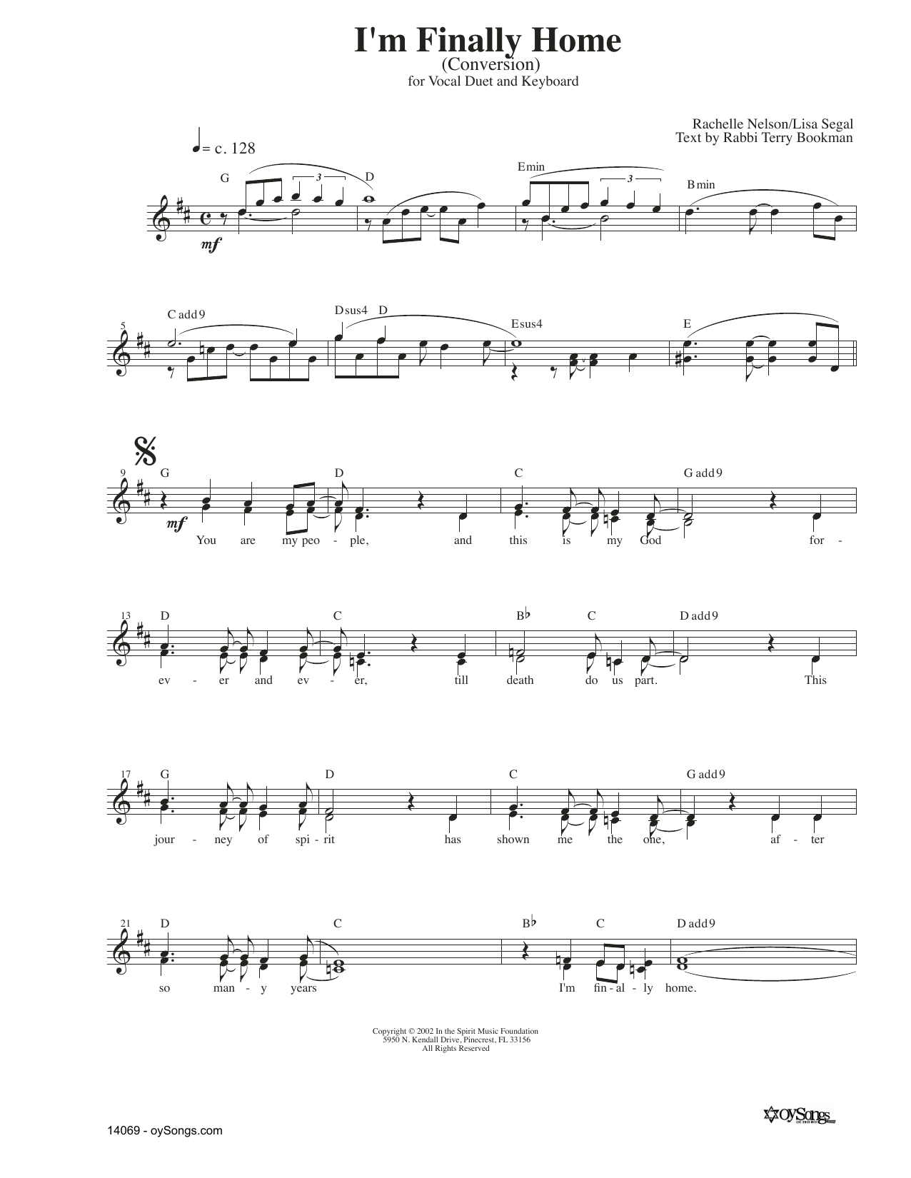 Download Rachelle Nelson I'm Finally Home Sheet Music and learn how to play Lead Sheet / Fake Book PDF digital score in minutes