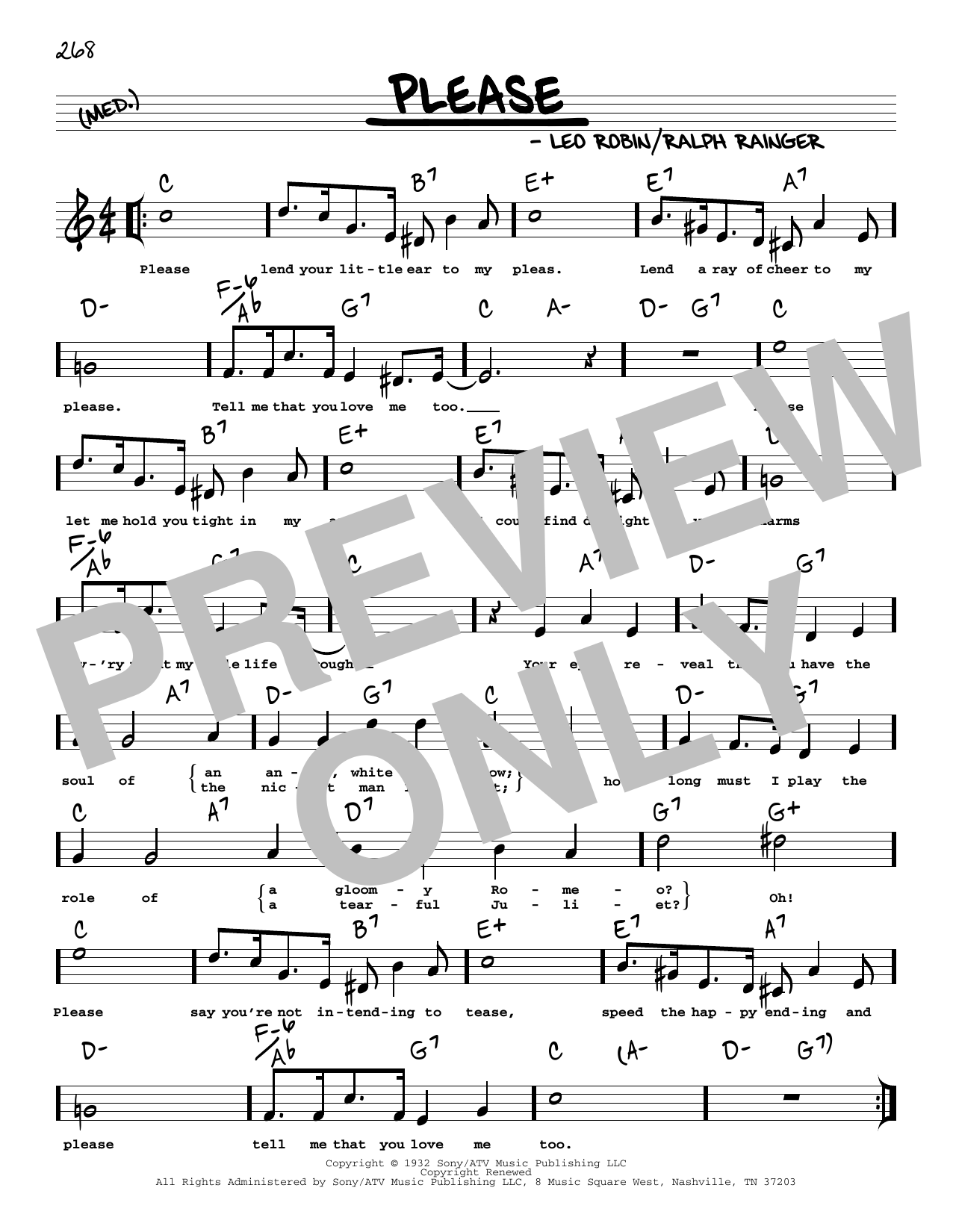 Download Ralph Rainger Please (arr. Robert Rawlins) Sheet Music and learn how to play Real Book – Melody, Lyrics & Chords PDF digital score in minutes