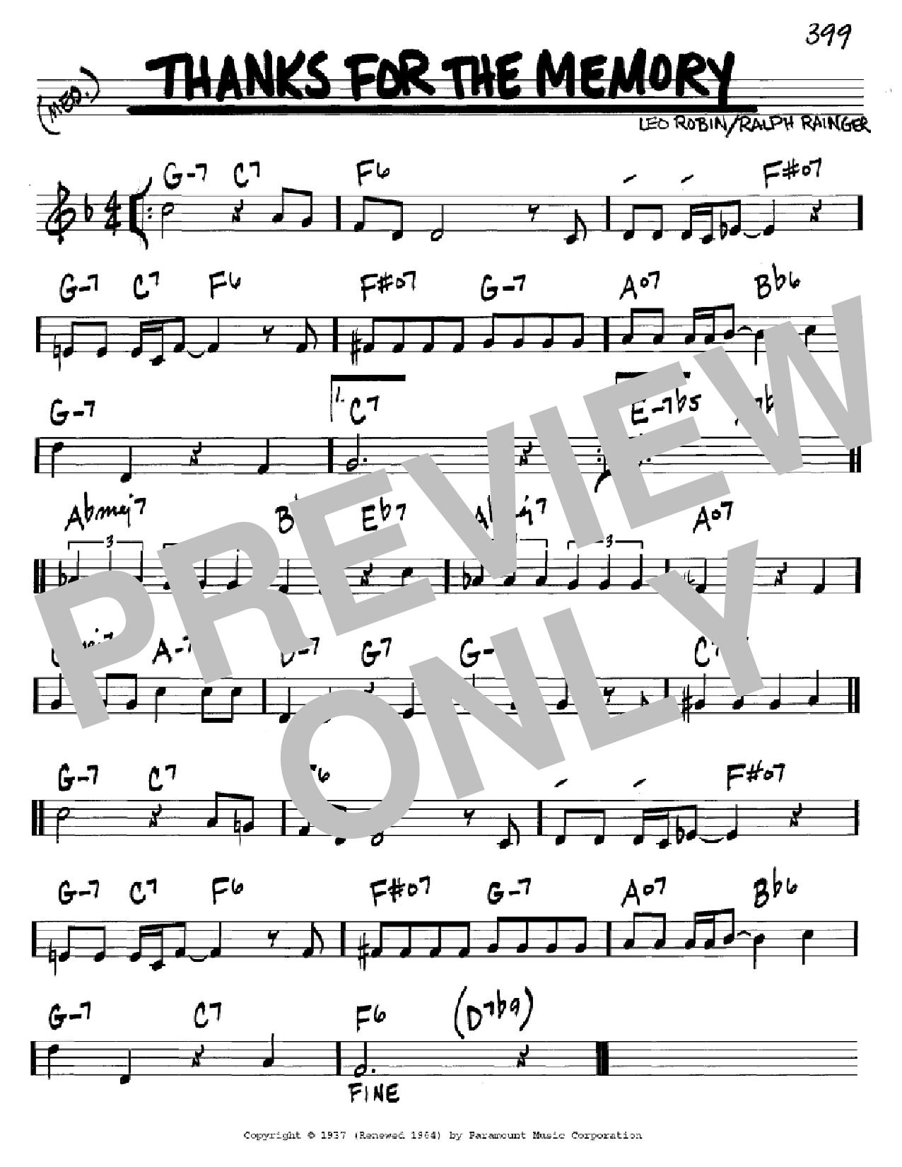 Download Ralph Rainger Thanks For The Memory Sheet Music and learn how to play Cello PDF digital score in minutes