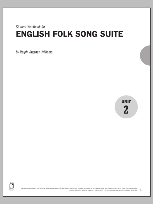 Download Ralph Vaughan Williams Guides to Band Masterworks, Vol. 3 - Student Workbook - English Folk Song Suite Sheet Music and learn how to play Instrumental Method PDF digital score in minutes