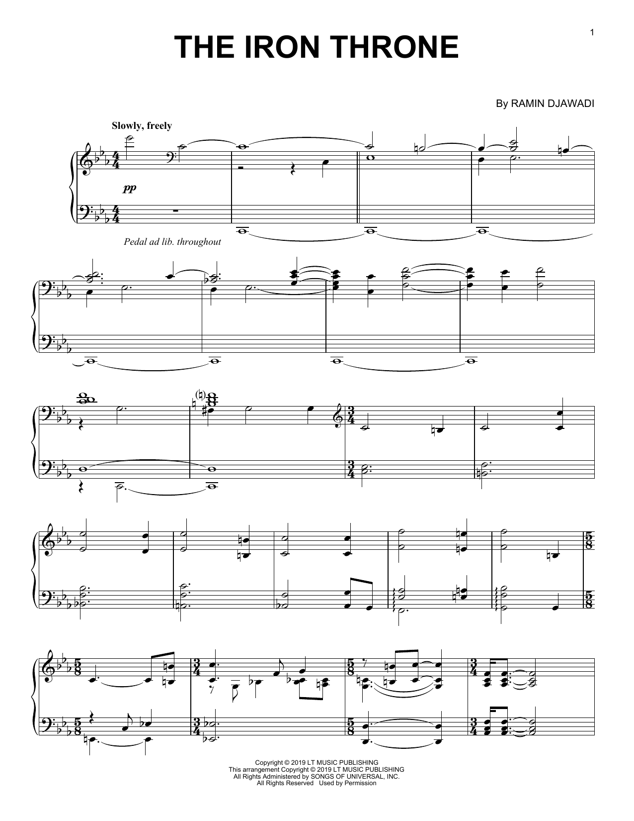Download Ramin Djawadi The Iron Throne (from Game of Thrones) Sheet Music and learn how to play Piano Solo PDF digital score in minutes