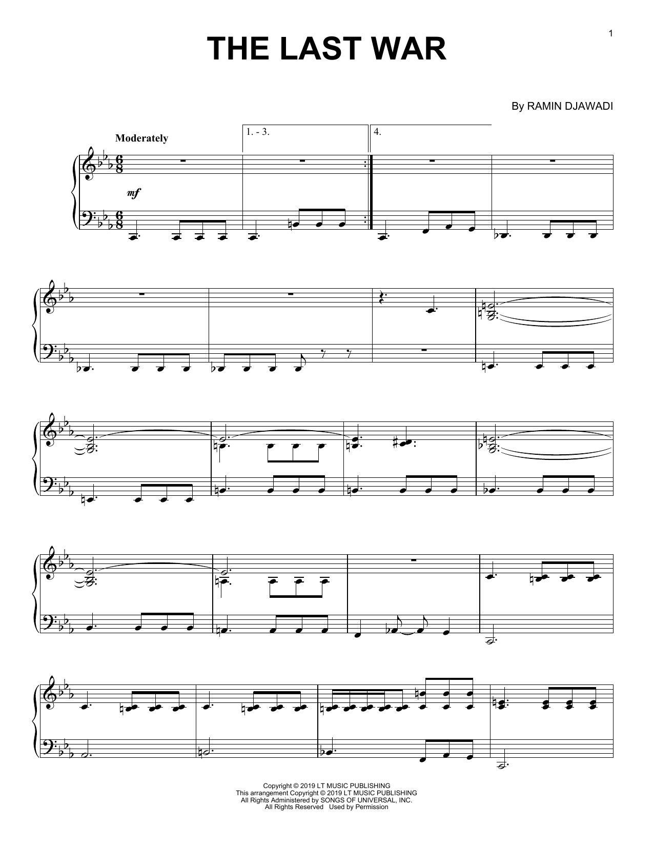 Download Ramin Djawadi The Last War (from Game of Thrones) Sheet Music and learn how to play Piano Solo PDF digital score in minutes