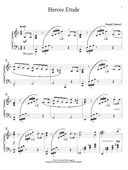 Download Randall Hartsell Heroic Etude Sheet Music and learn how to play Easy Piano PDF digital score in minutes