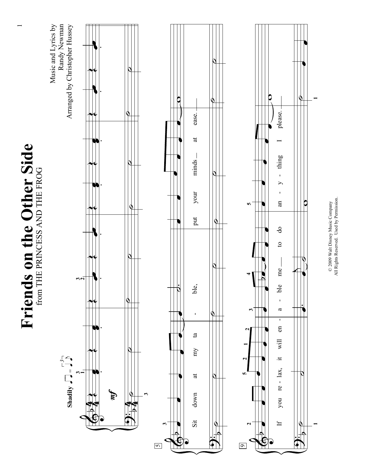 Download Randy Newman Friends On The Other Side (arr. Christopher Hussey) Sheet Music and learn how to play Educational Piano PDF digital score in minutes