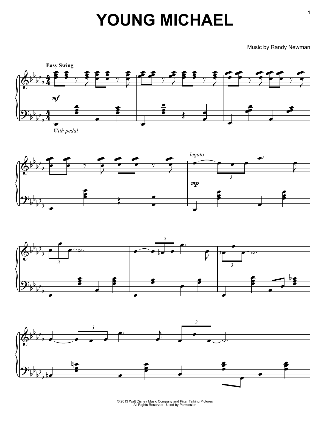 Download Randy Newman Young Michael Sheet Music and learn how to play Piano PDF digital score in minutes