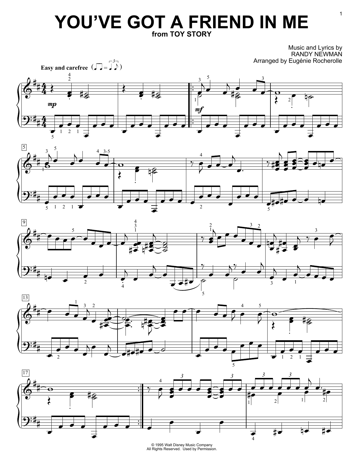 Download Randy Newman You've Got A Friend In Me [Boogie-woogie version] (from Toy Story) (arr. Eugéni Sheet Music and learn how to play Piano Solo PDF digital score in minutes