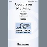 Download or print Ray Charles Georgia On My Mind (arr. Tripp Carter) Sheet Music Printable PDF -page score for Standards / arranged SSAATTBB Choir SKU: 1229875.