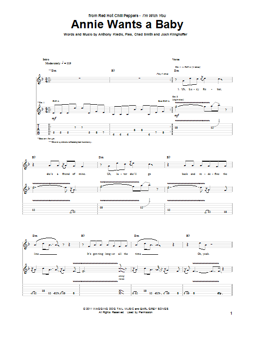 Download Red Hot Chili Peppers Annie Wants A Baby Sheet Music and learn how to play Drums Transcription PDF digital score in minutes