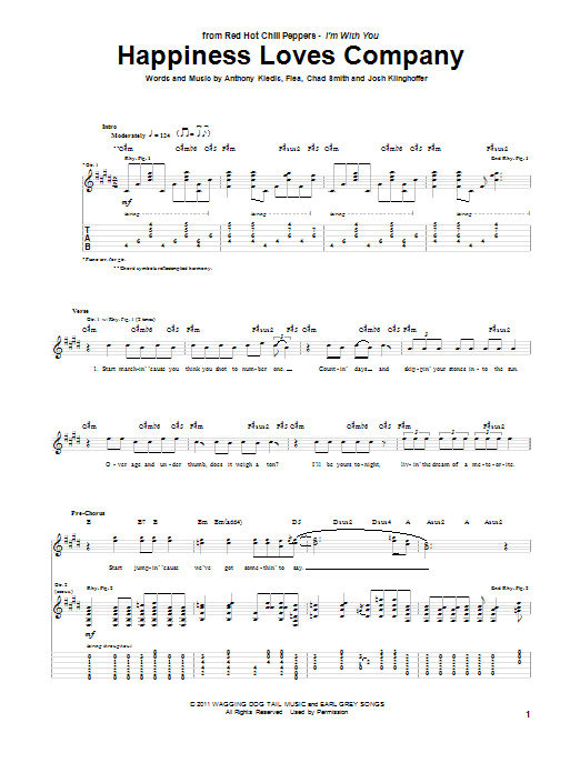 Download Red Hot Chili Peppers Happiness Loves Company Sheet Music and learn how to play Drums Transcription PDF digital score in minutes