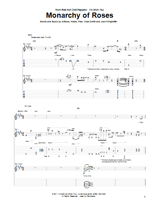 Download Red Hot Chili Peppers Monarchy Of Roses Sheet Music and learn how to play Drums Transcription PDF digital score in minutes