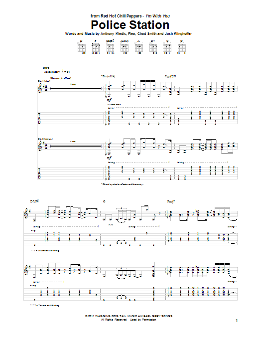Download Red Hot Chili Peppers Police Station Sheet Music and learn how to play Drums Transcription PDF digital score in minutes
