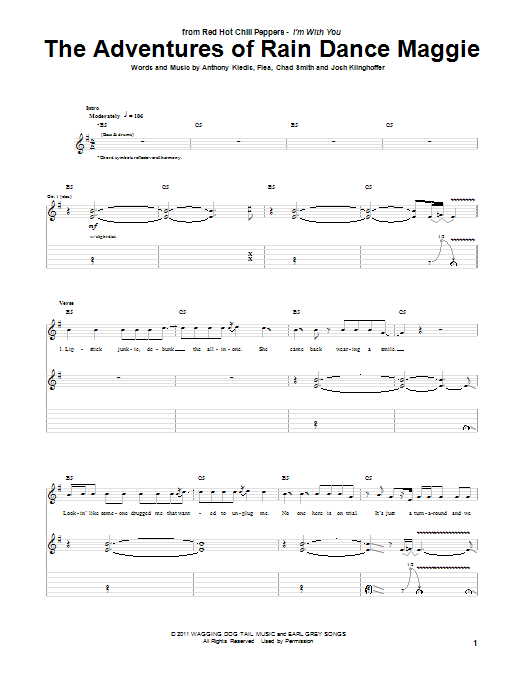 Download Red Hot Chili Peppers The Adventures Of Rain Dance Maggie Sheet Music and learn how to play Drums Transcription PDF digital score in minutes