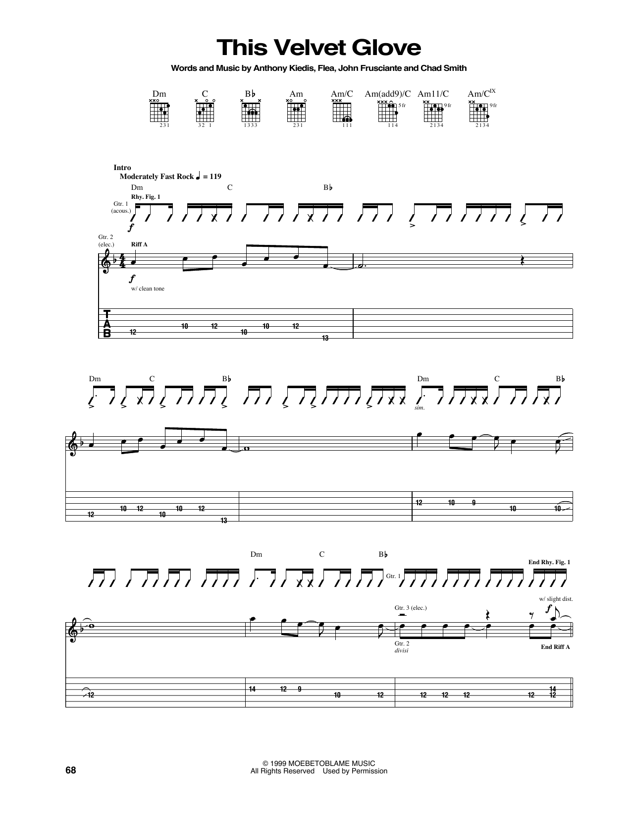 Download Red Hot Chili Peppers This Velvet Glove Sheet Music and learn how to play Bass Guitar Tab PDF digital score in minutes