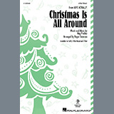 Download or print Reg Presley Christmas Is All Around (from Love Actually) (arr. Roger Emerson) Sheet Music Printable PDF -page score for Christmas / arranged 2-Part Choir SKU: 1558538.