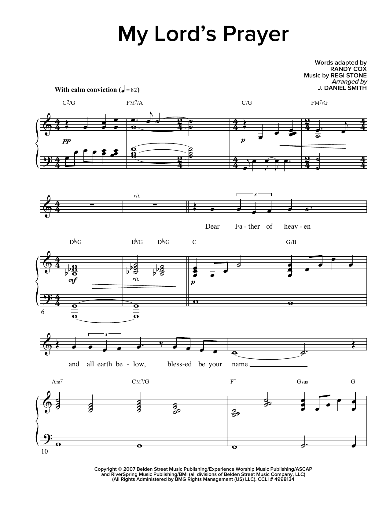 Download Regi Stone My Lord's Prayer (arr. J. Daniel Smith) Sheet Music and learn how to play SATB PDF digital score in minutes