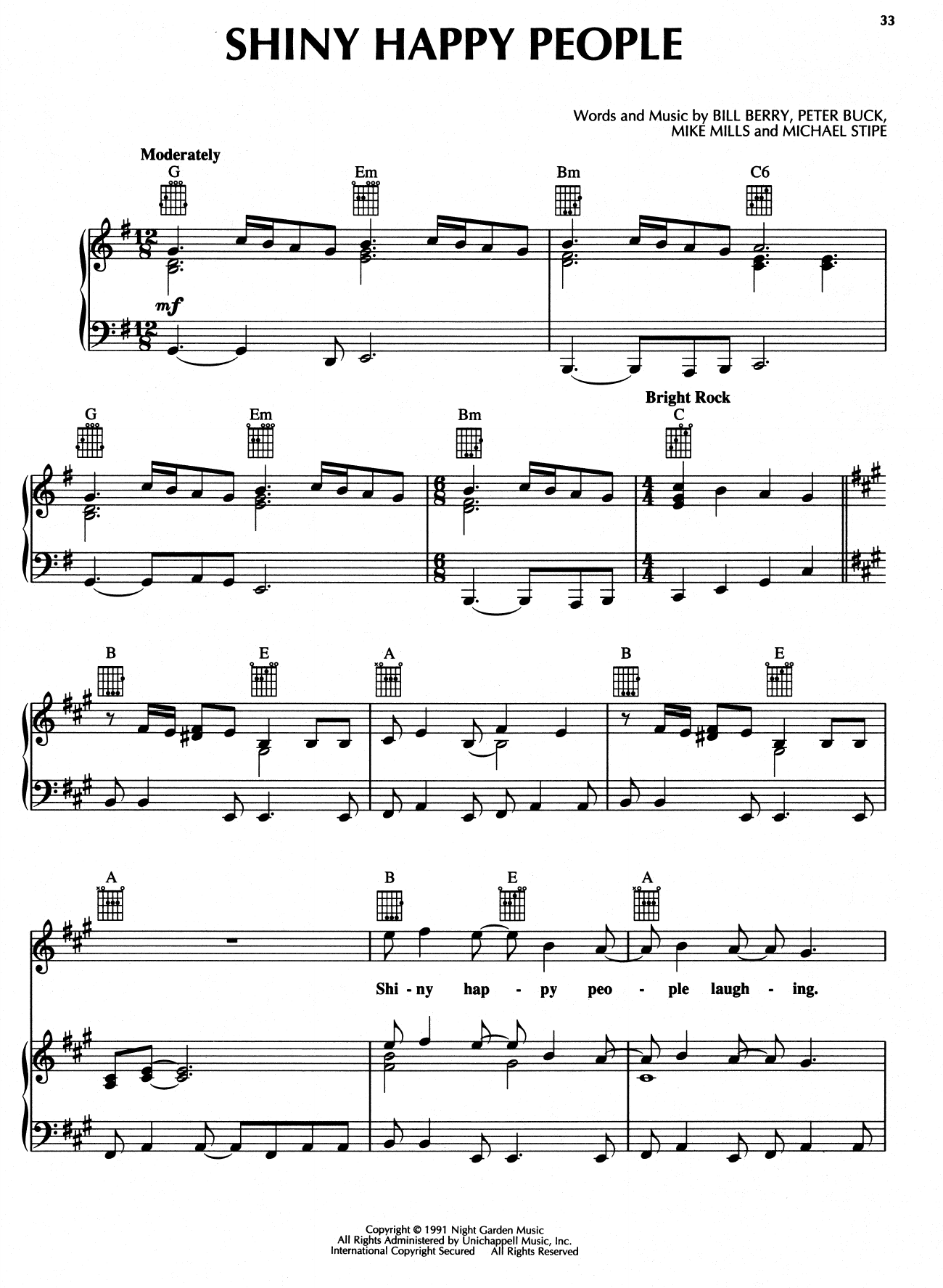 Download R.E.M. Shiny Happy People Sheet Music and learn how to play Trombone PDF digital score in minutes