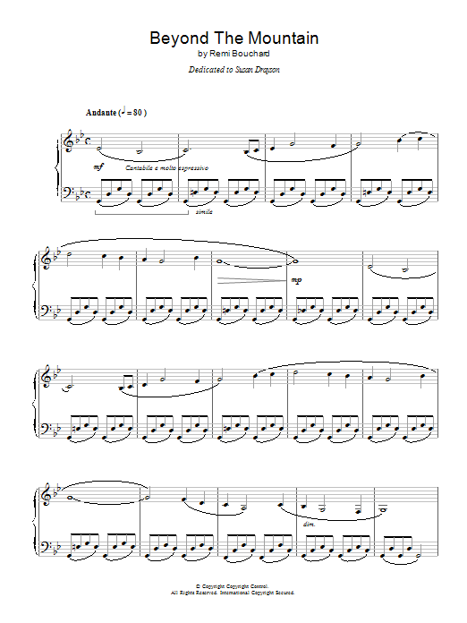 Download Remi Bouchard Beyond The Mountain Sheet Music and learn how to play Piano PDF digital score in minutes