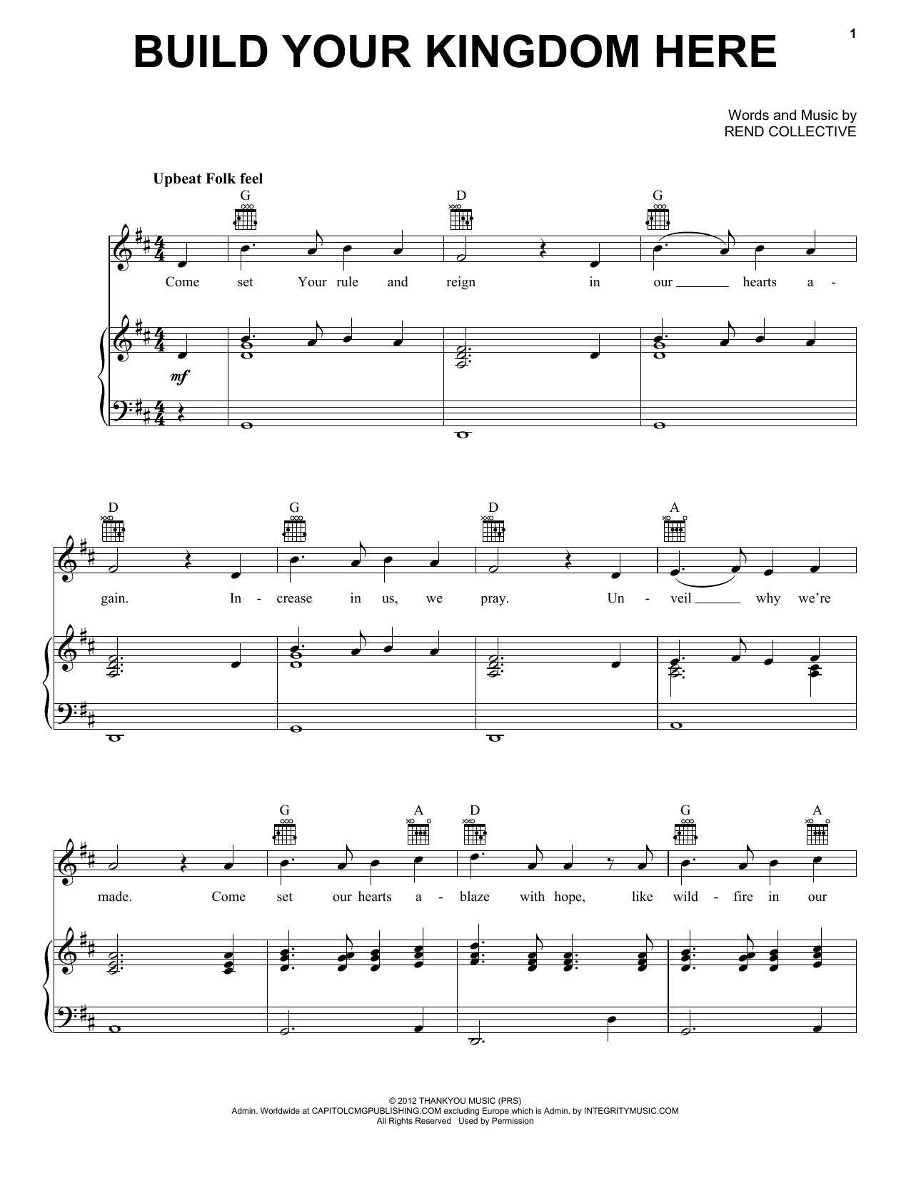 Download Rend Collective Build Your Kingdom Here Sheet Music and learn how to play Flute Solo PDF digital score in minutes