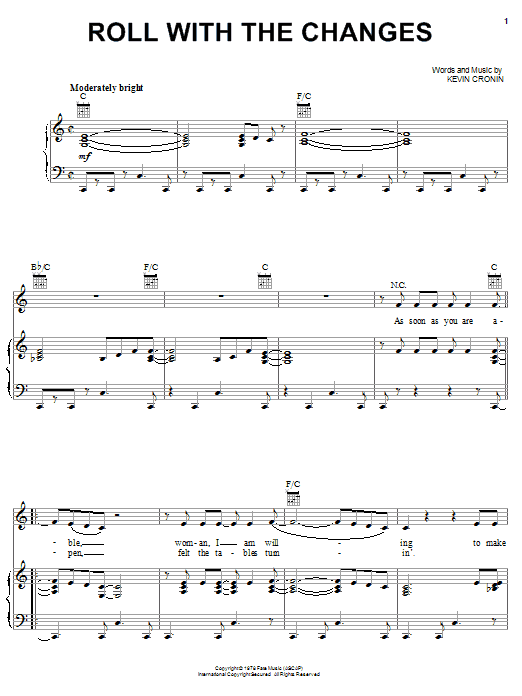 Download R.E.O. Speedwagon Roll With The Changes Sheet Music and learn how to play Keyboard Transcription PDF digital score in minutes