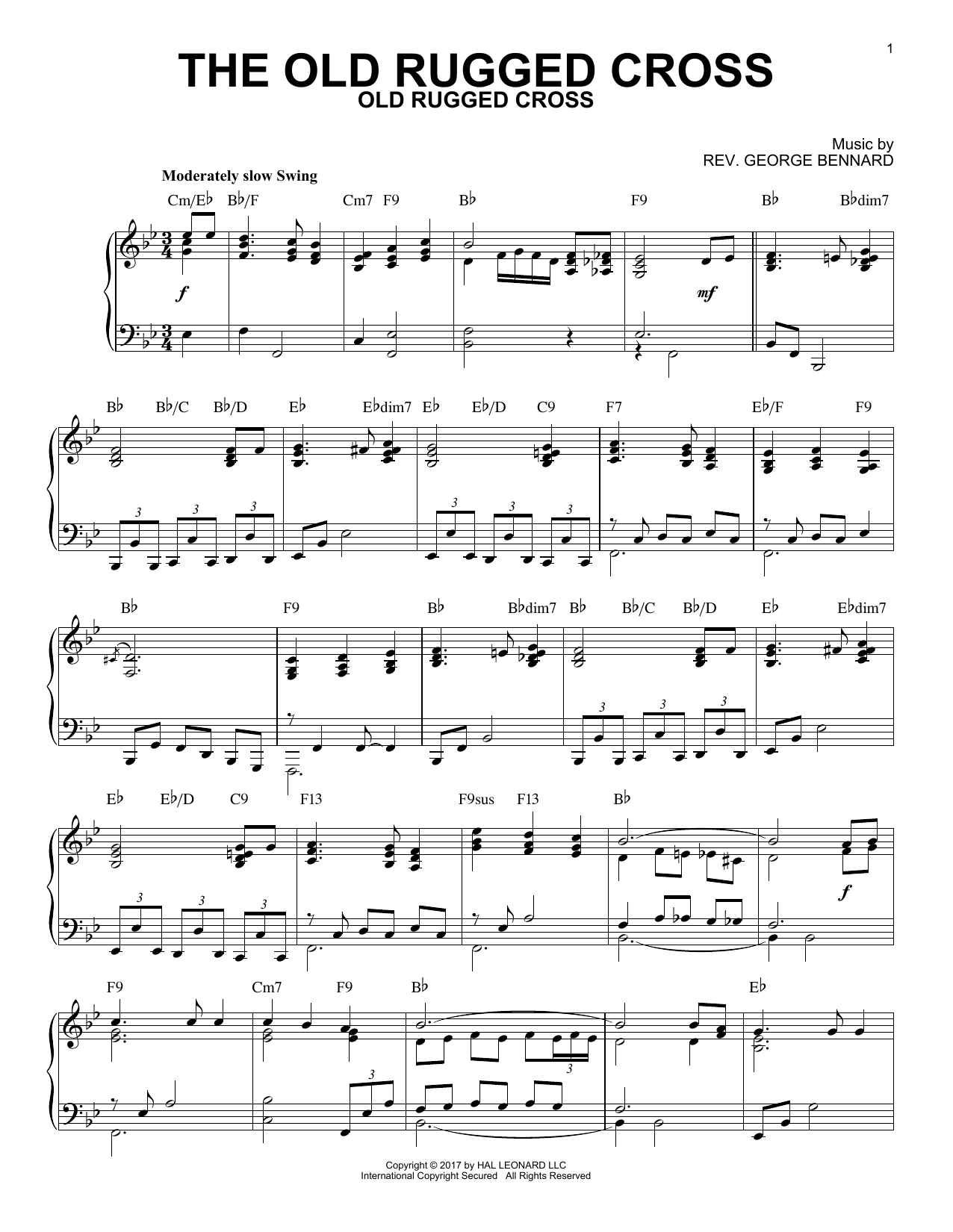 rev-george-bennard-the-old-rugged-cross-jazz-version-sheet-music-notes-download-printable