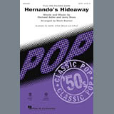 Download or print Richard Adler Hernando's Hideaway (arr. Mark Brymer) Sheet Music Printable PDF -page score for Musical/Show / arranged SATB Choir SKU: 253633.