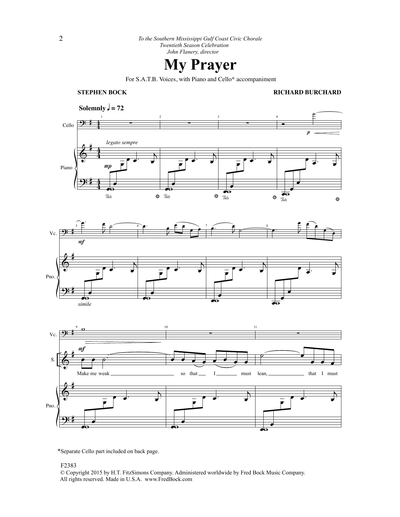 Download Richard Burchard My Prayer Sheet Music and learn how to play SATB Choir PDF digital score in minutes