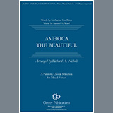 Download or print Richard Nichols America The Beautiful Sheet Music Printable PDF -page score for Patriotic / arranged SATB Choir SKU: 459704.