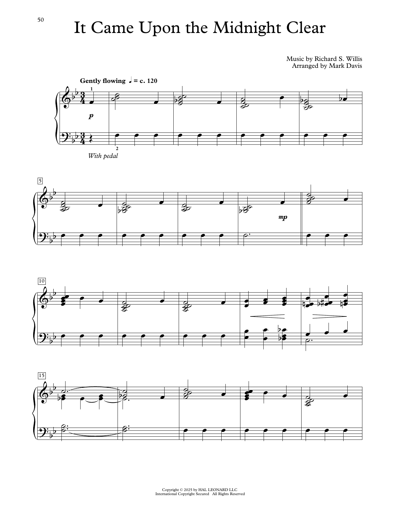 Download Richard S. Willis It Came Upon The Midnight Clear (arr. Mark Davis) Sheet Music and learn how to play Educational Piano PDF digital score in minutes