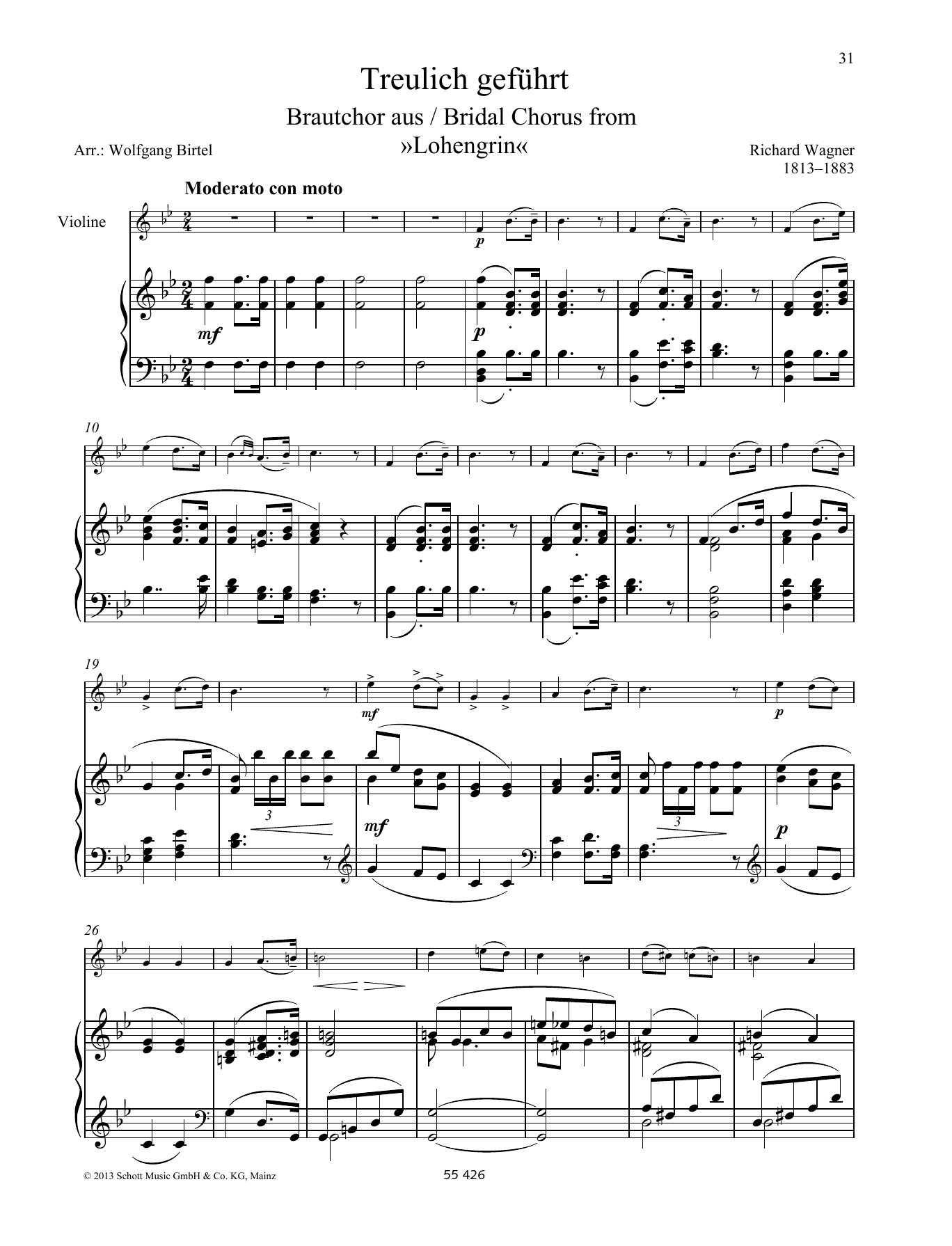 Download Richard Wagner Treulich geführt Sheet Music and learn how to play Brass Solo PDF digital score in minutes