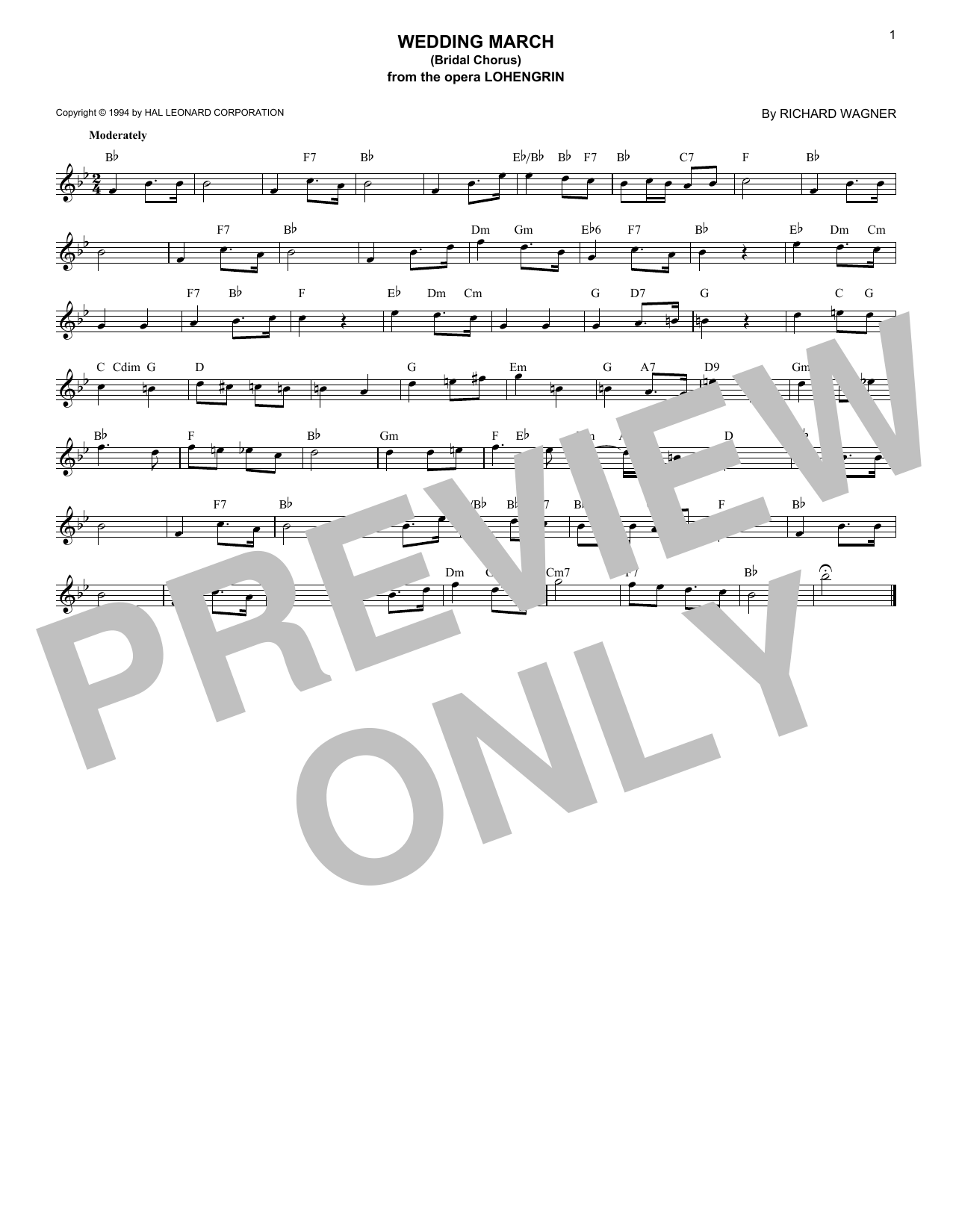 Download Richard Wagner Wedding March (Bridal Chorus) Sheet Music and learn how to play Violin and Piano PDF digital score in minutes