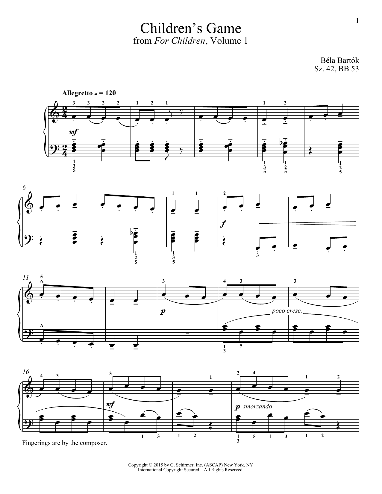 Download Richard Walters Children's Game Sheet Music and learn how to play Piano PDF digital score in minutes