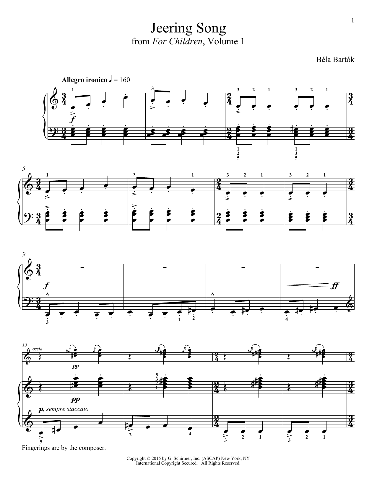 Download Richard Walters Jeering Song Sheet Music and learn how to play Piano PDF digital score in minutes