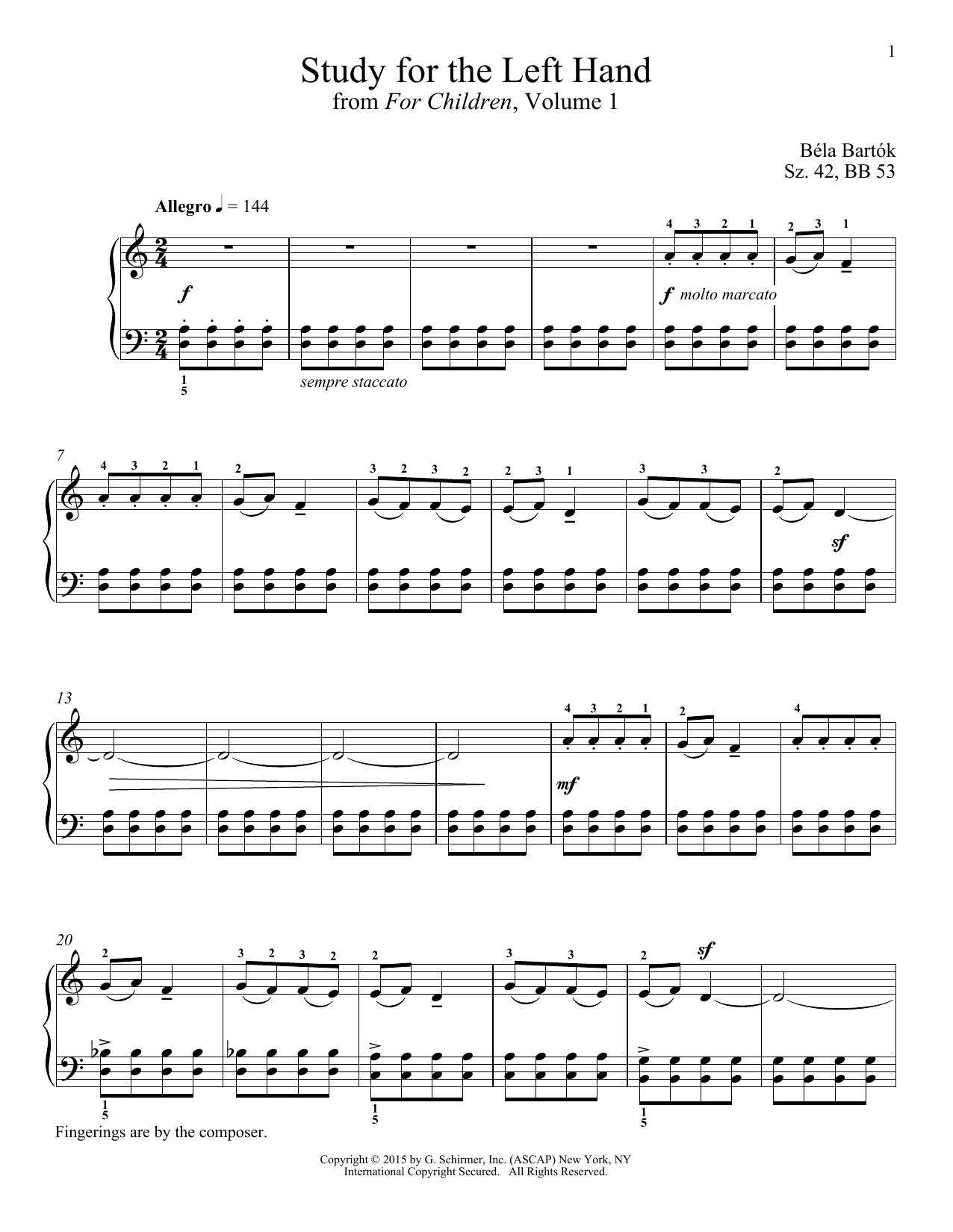Download Richard Walters Study For The Left Hand Sheet Music and learn how to play Piano PDF digital score in minutes