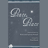 Download or print Rick & Sylvia Powell Peace, Peace (arr. Fred Bock) Sheet Music Printable PDF -page score for Christmas / arranged SATB Choir SKU: 1444796.